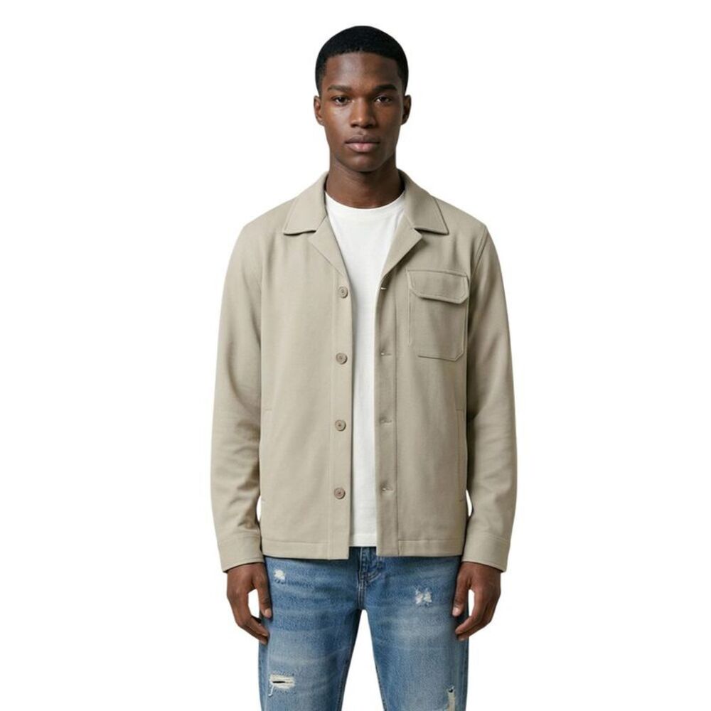 Antony Morato Beige Polyester Full-Length Men's Jacket